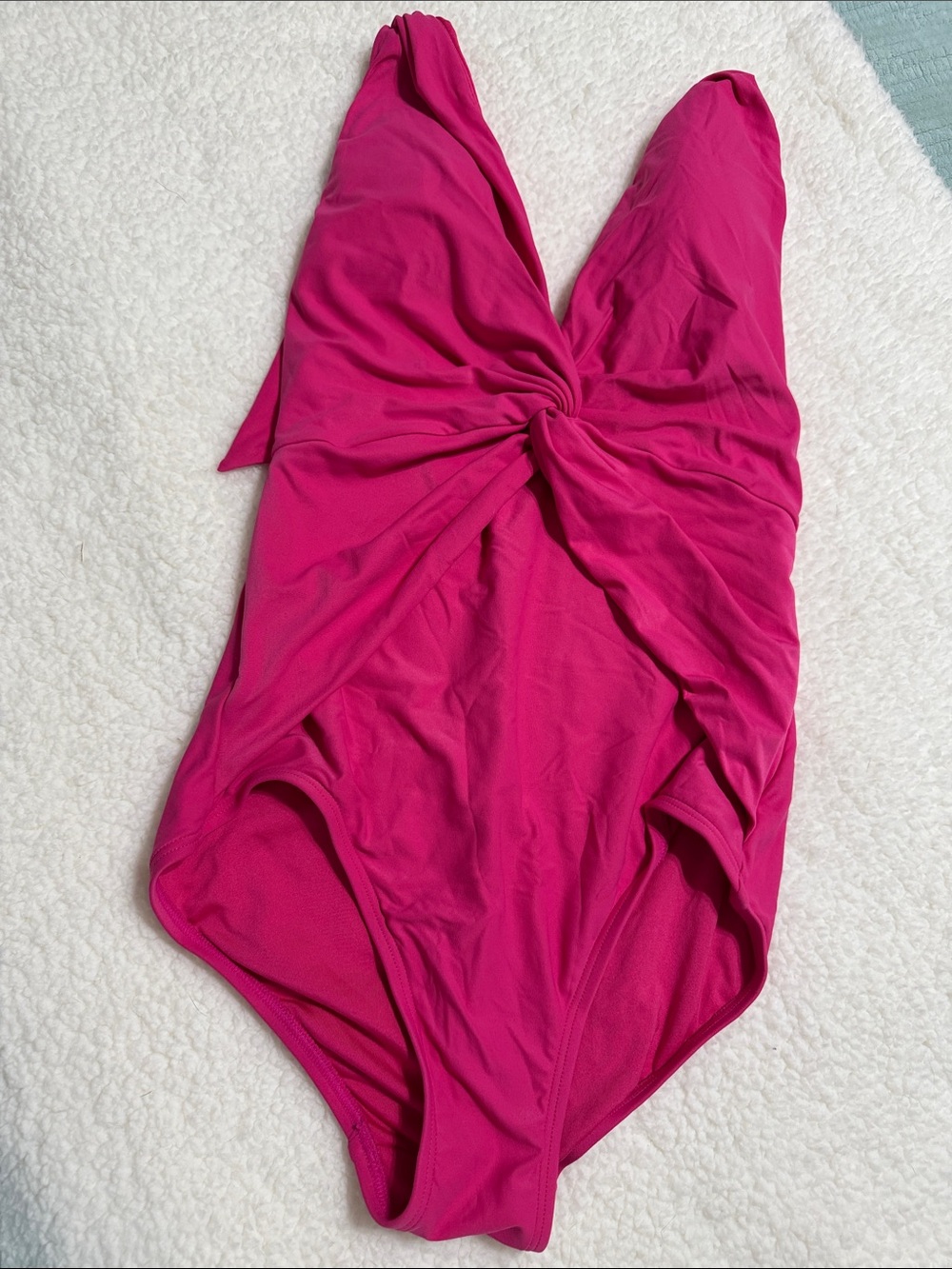 Michael Kors Fuchsia Twist-Front One-Piece Swimsuit